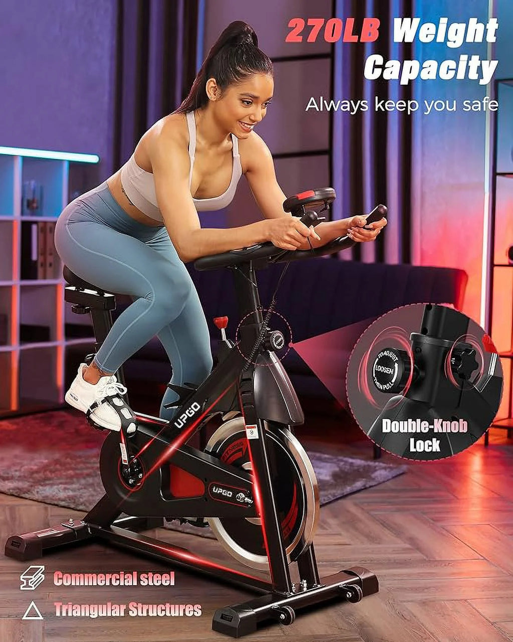Indoor Cycling Bike with Ipad Mount A224