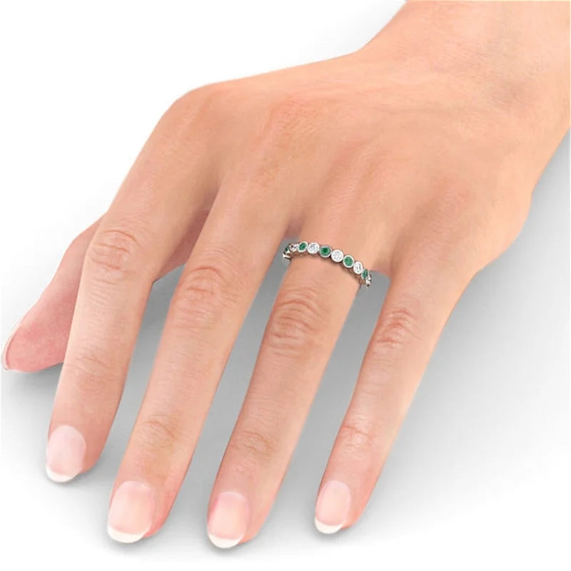 14K White Gold Diamond Eternity Band M79156