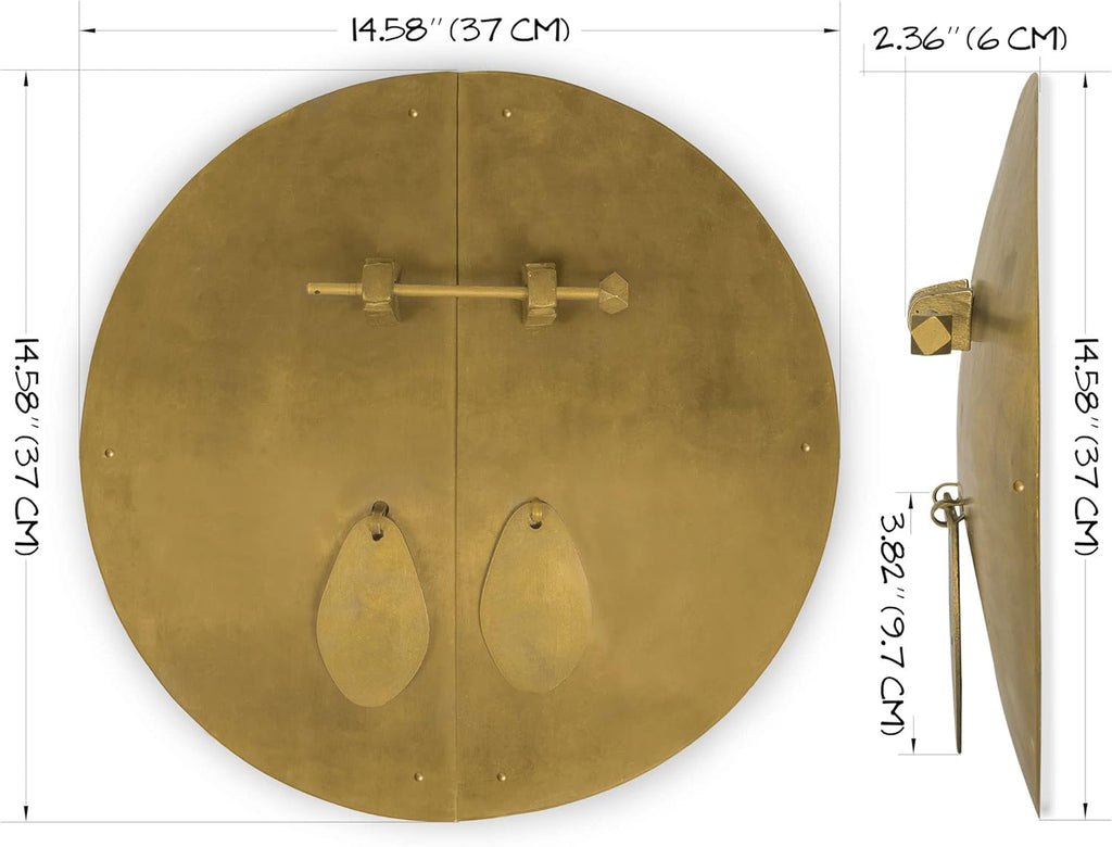 Fat Brass Cabinet Face Plate Backplate Hardware Set Pack of 2 W13999
