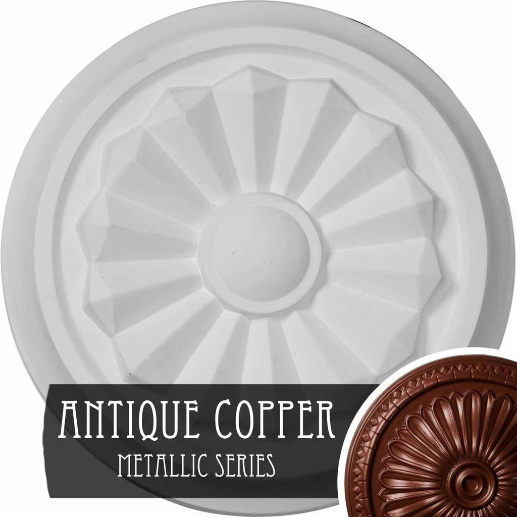 7 7/8 inch x 1 1/8 inch Ceiling Medallion, Hand-Painted N8625