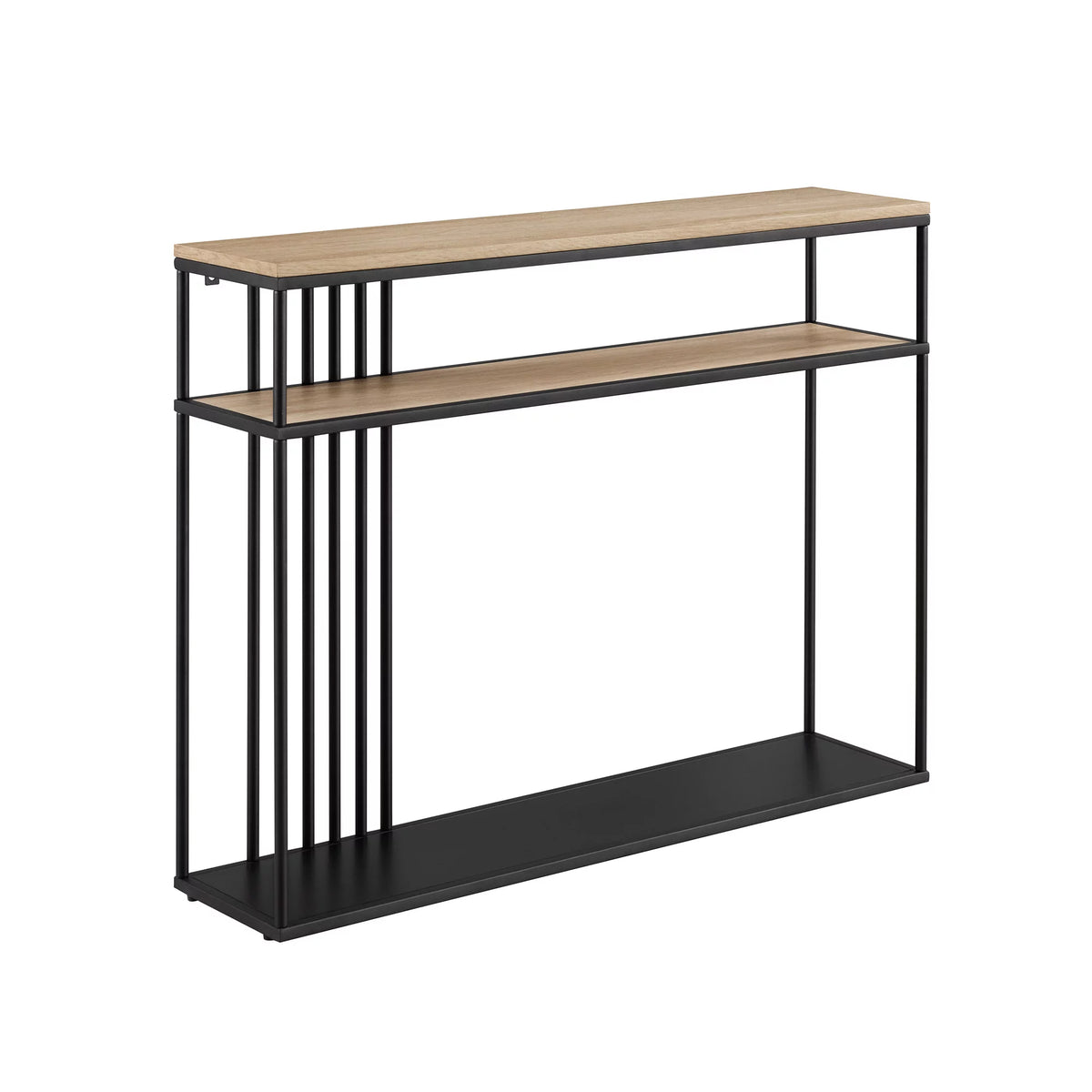41" Slatted-Side Metal Console Table Z231616