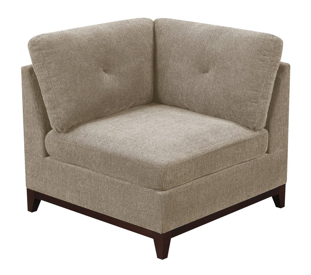 Chenille Camel L-Sectional Sofa Set 6pcs Z840