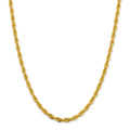 14kt Yellow Gold 4.75mm Rope Chain 24 inch Lobster Clasp E545