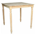 Solid Wood Top Table with Turned Legs B72201
