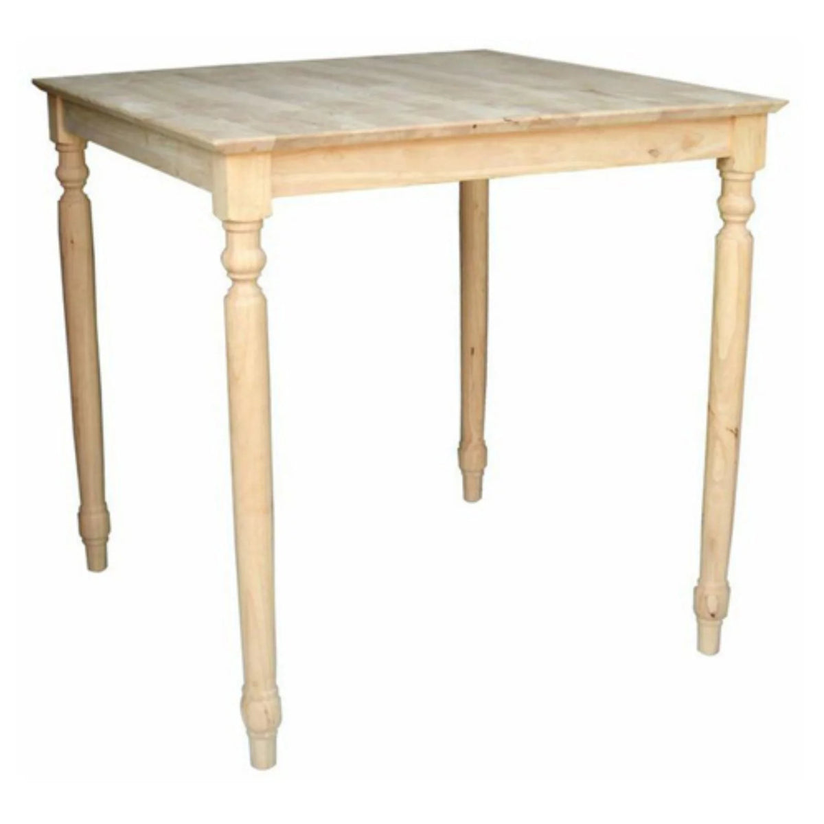 Solid Wood Top Table with Turned Legs B72201