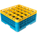 25 Compartment Yellow Glass Rack with 3 Extenders V460943