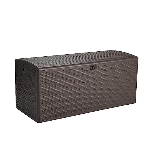 Brown 99 Gallon Deck Box with Lid P85778