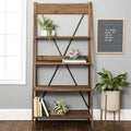 Solid Wood Ladder Bookcase Brown T317