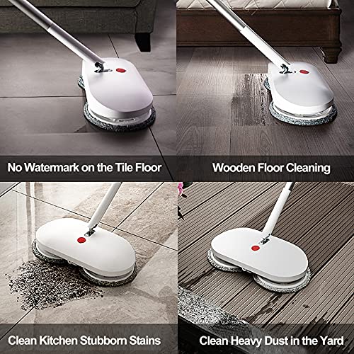 Cordless Electric Spin Mop with 4 Scrubber Pads U486269