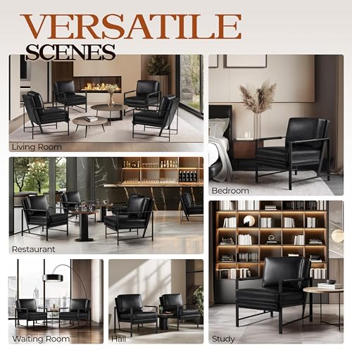 Light Brown PU Leather Armchair Set of 2 T431