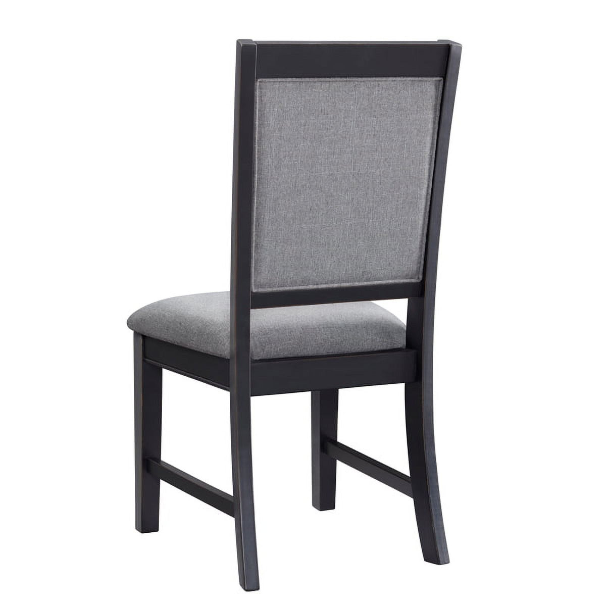 Black and Grey Linen Dining Room Chair (Set of 2) N33114