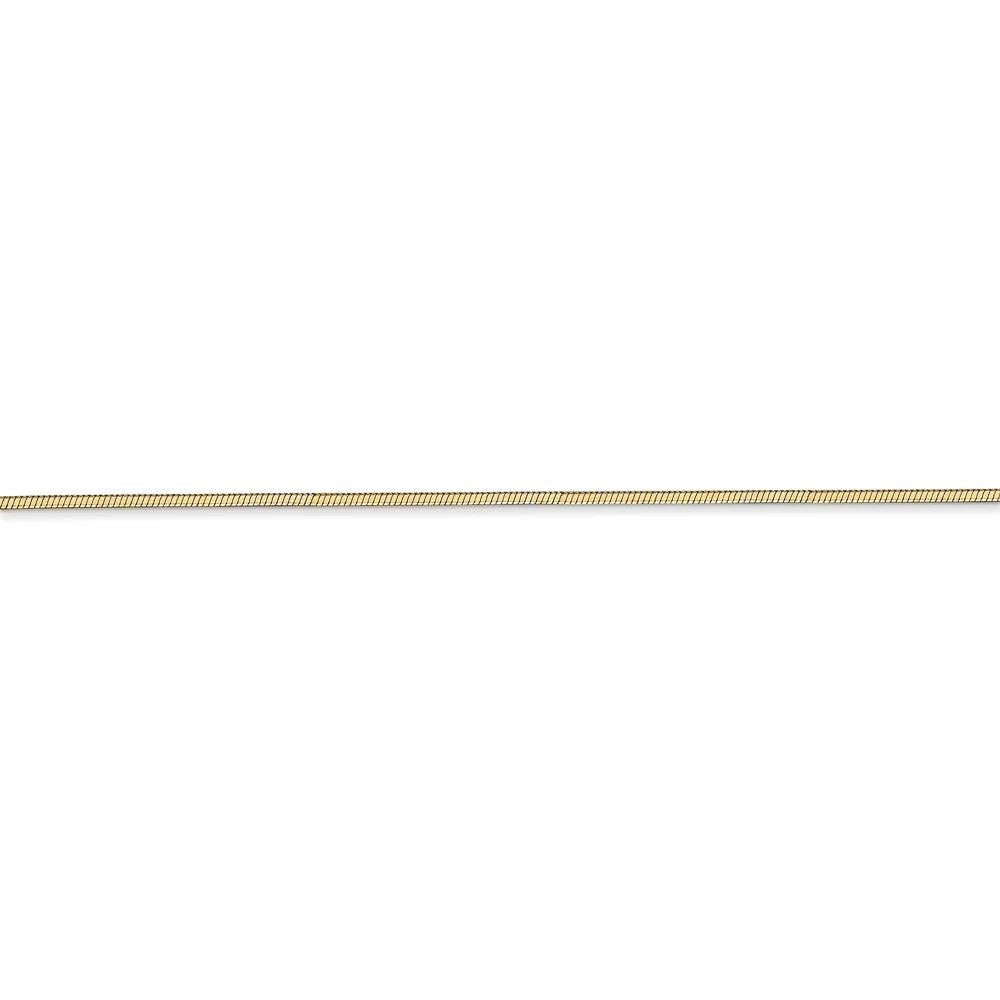 14kt Yellow Gold 1.2mm Octagonal Snake Chain 30 inch Lobster Clasp M5589
