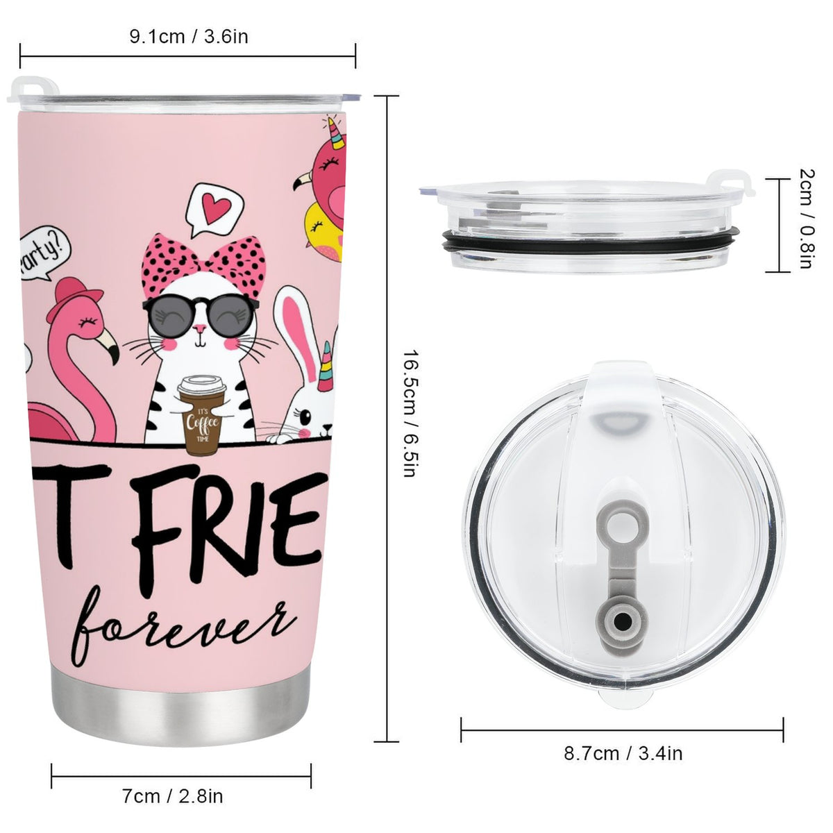 304 Stainless Steel Insulated Travel Mug with Lid G2538
