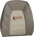Perforated Leather Seat Cover Two Tone Tan E750782