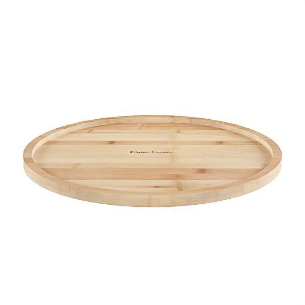 All-Natural Bamboo Round Single Tier 14 Inch Lazy Susan Turntable G8420