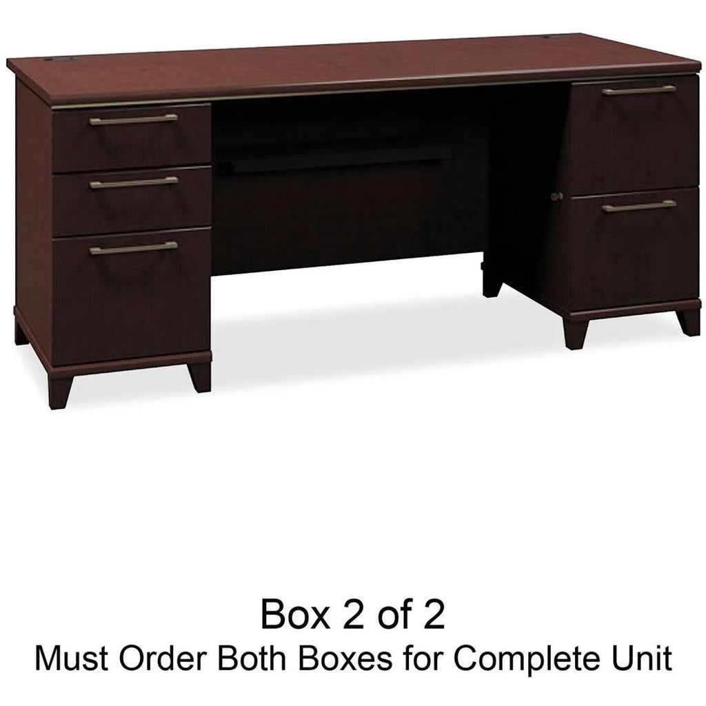 72w Double Pedestal Desk Mocha Cherry C3287