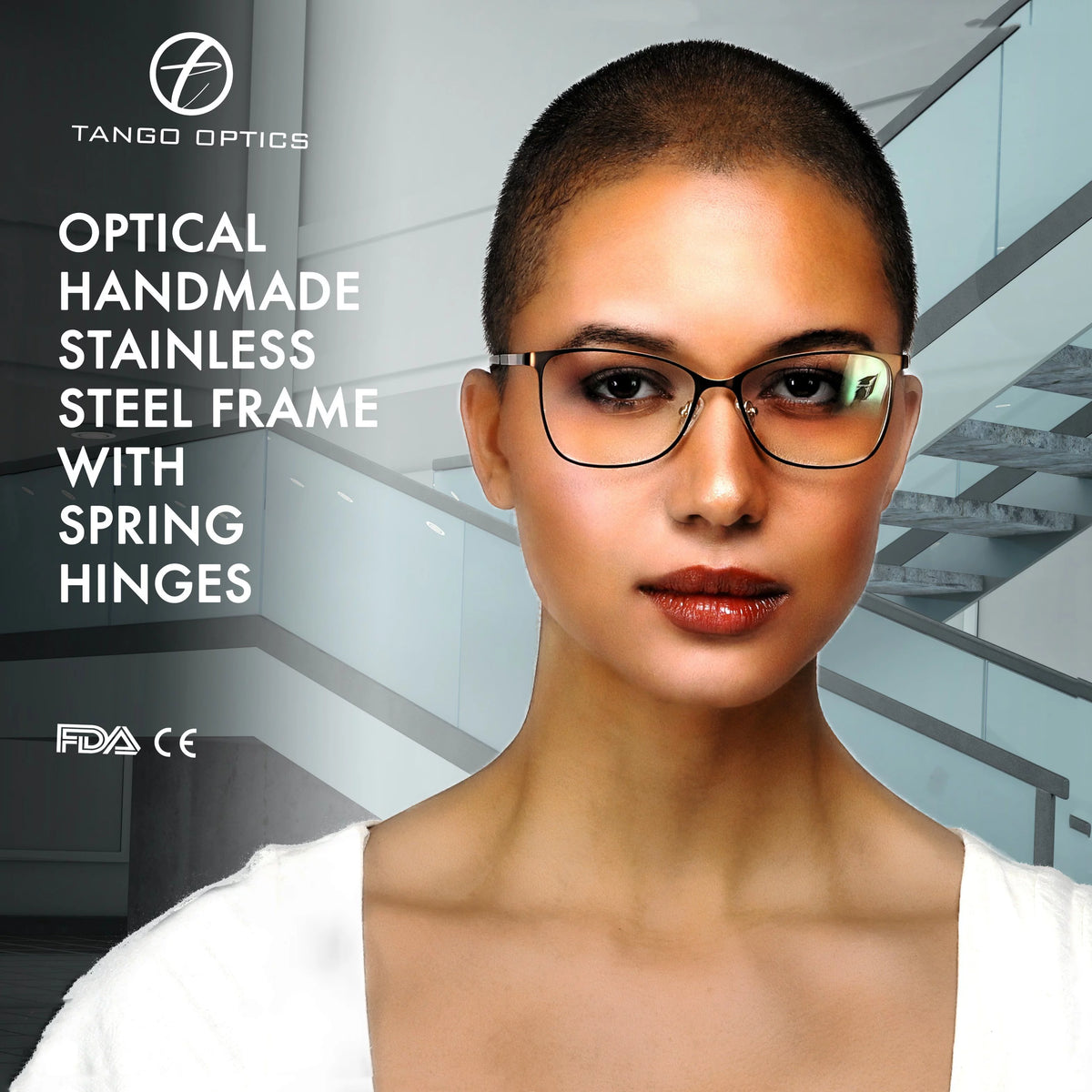 Metal Stainless Steel Optical Eyeglasses Frame Z952
