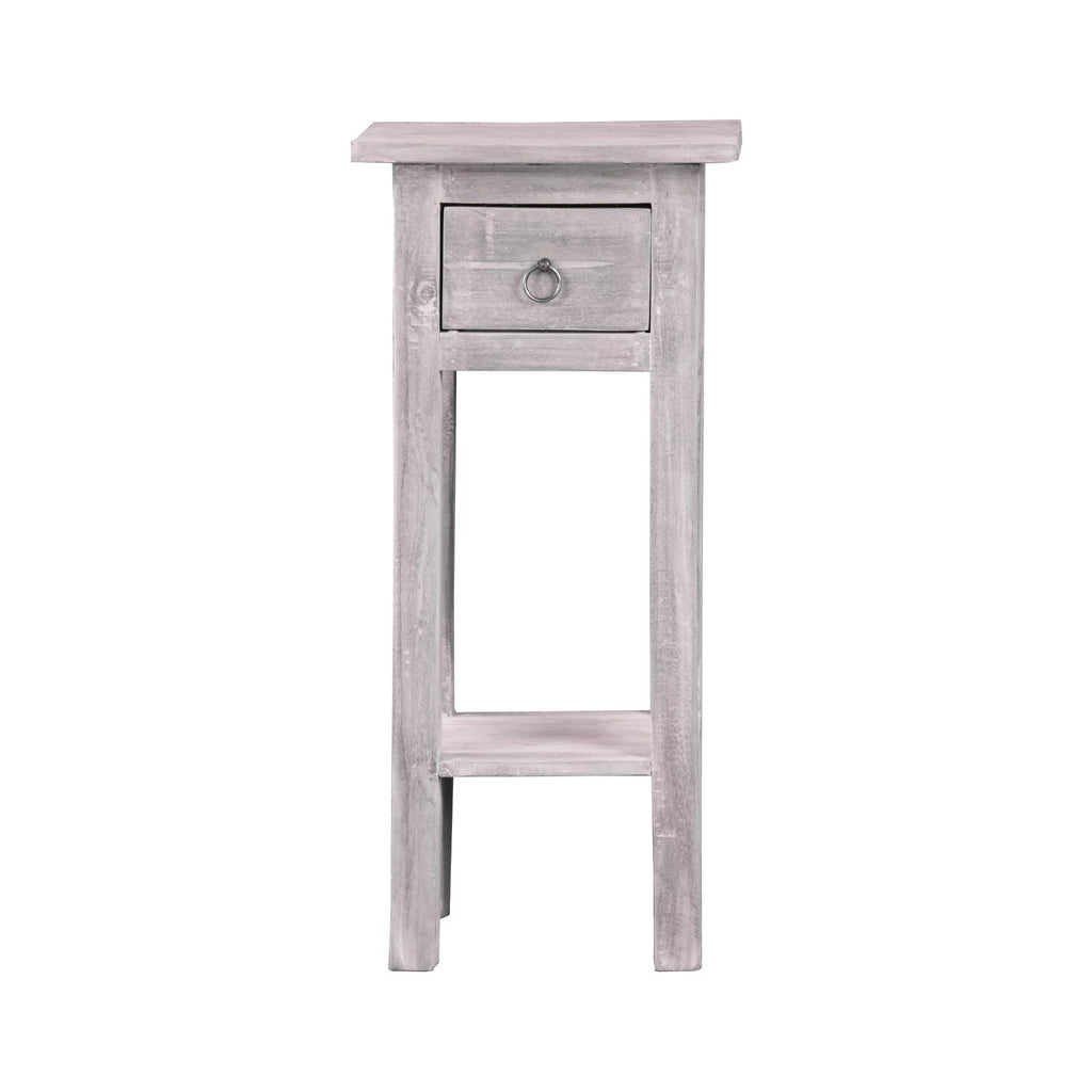 Gray Solid Distressed Narrow Side Table Q316736