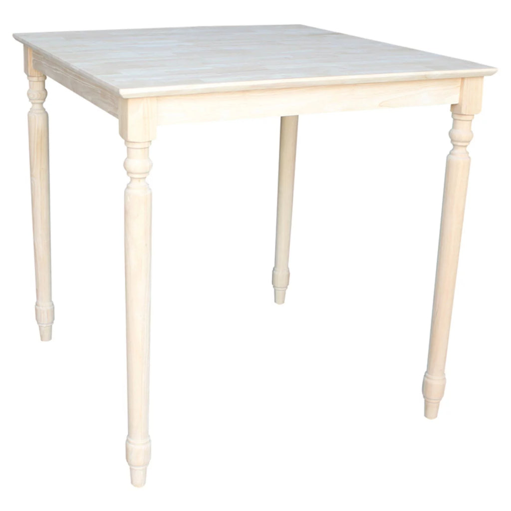 Solid Wood Top Table with Turned Legs B72201