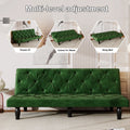 66" Green Velvet Sofa Bed Q4751