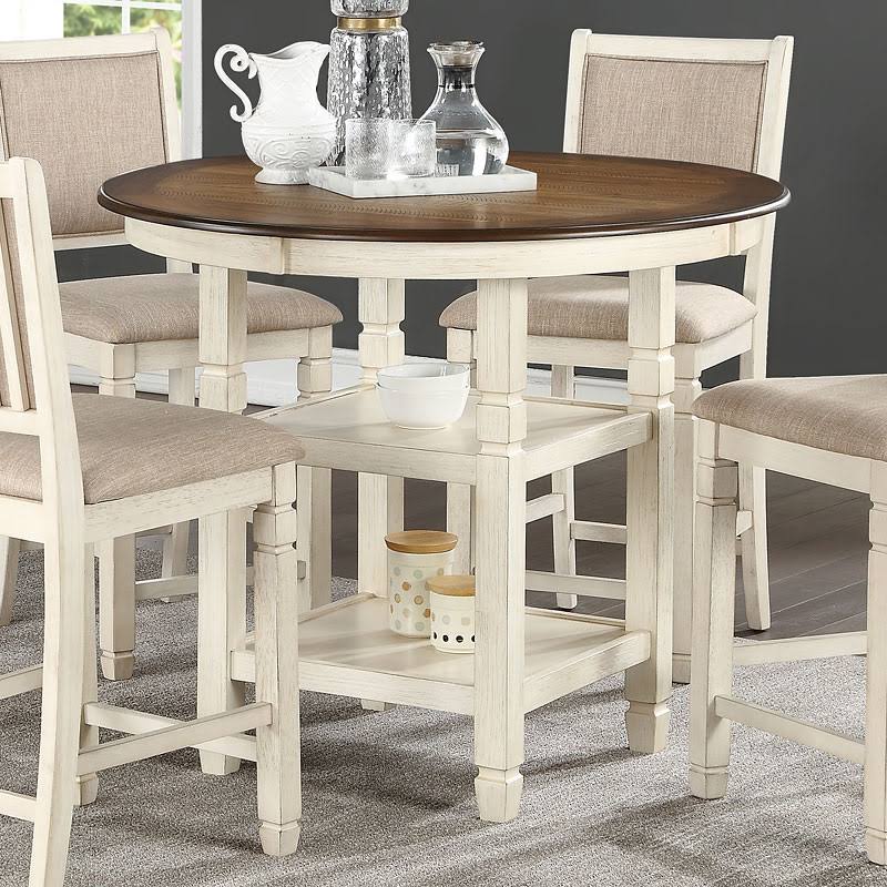 White Round Counter Table D425