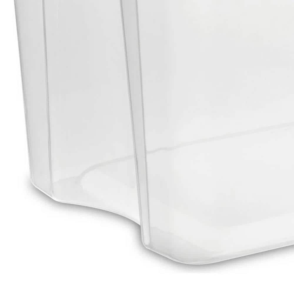 30 Qt. Storage Box with White Lid and Clear Base 12-Pack N4882