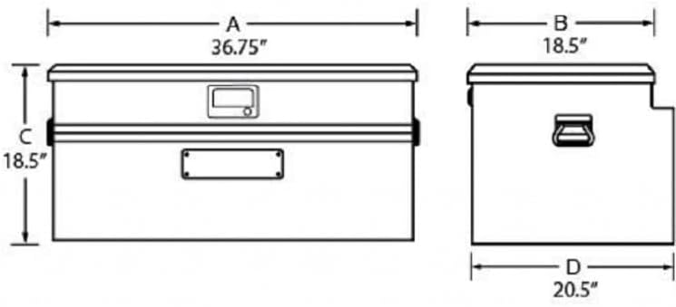 Flush Mount Box Aluminum Black S94903