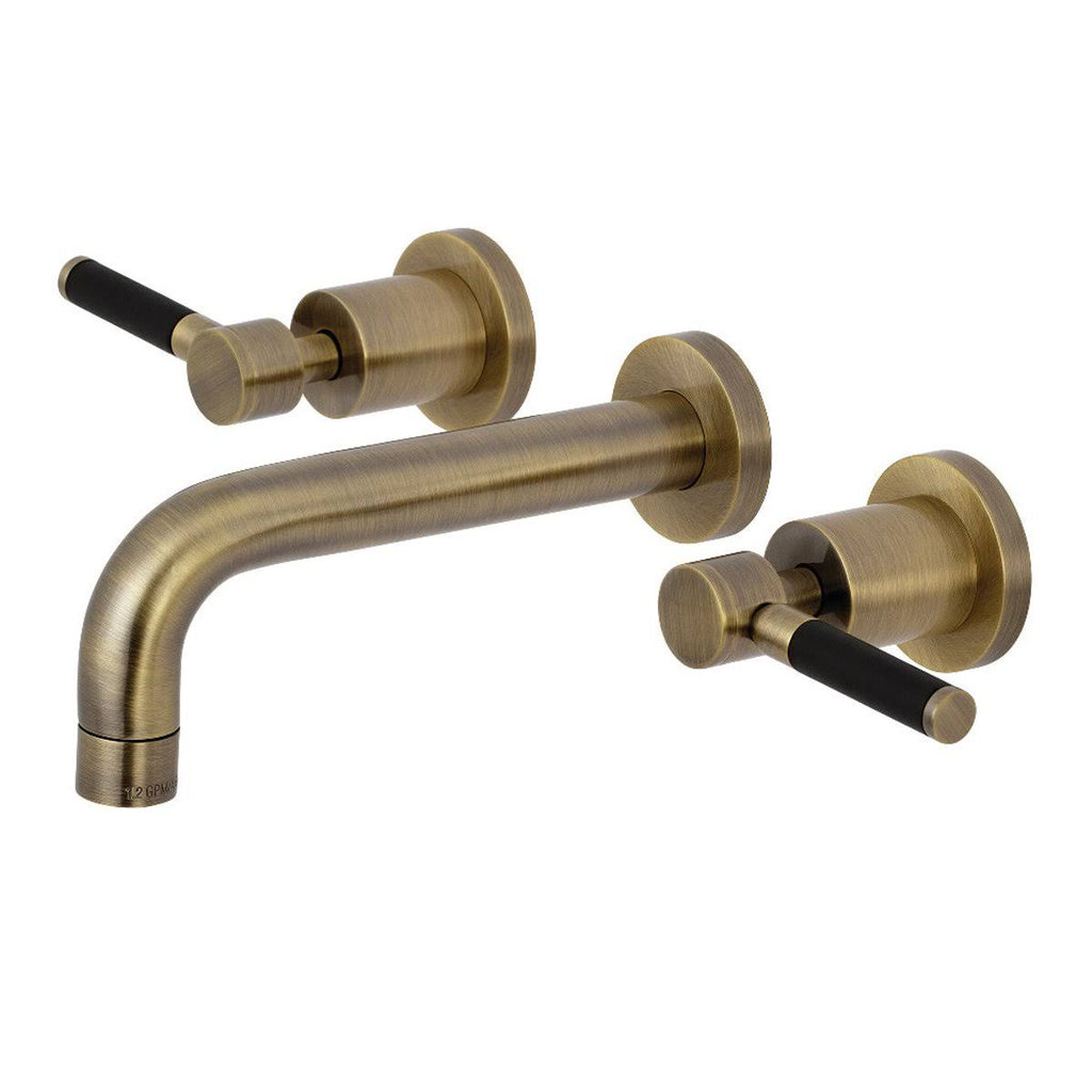 2-Handle Wall Mount Bathroom Faucet, Polished Nickel O983015