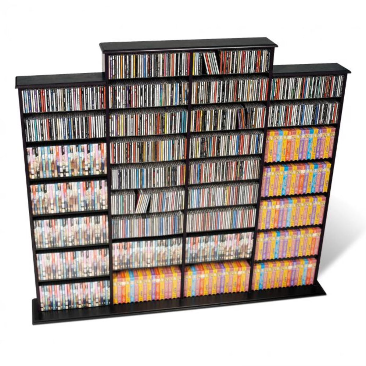 Black CD DVD Wall Media Storage Rack L52792