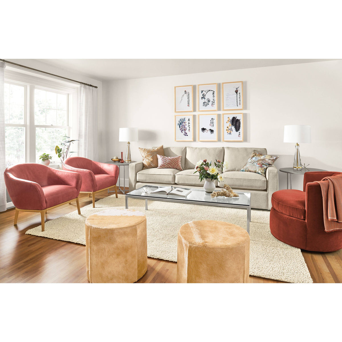 Modern Classic Round End Table in Stainless Steel with Smoke Tempered Glass Top X319366