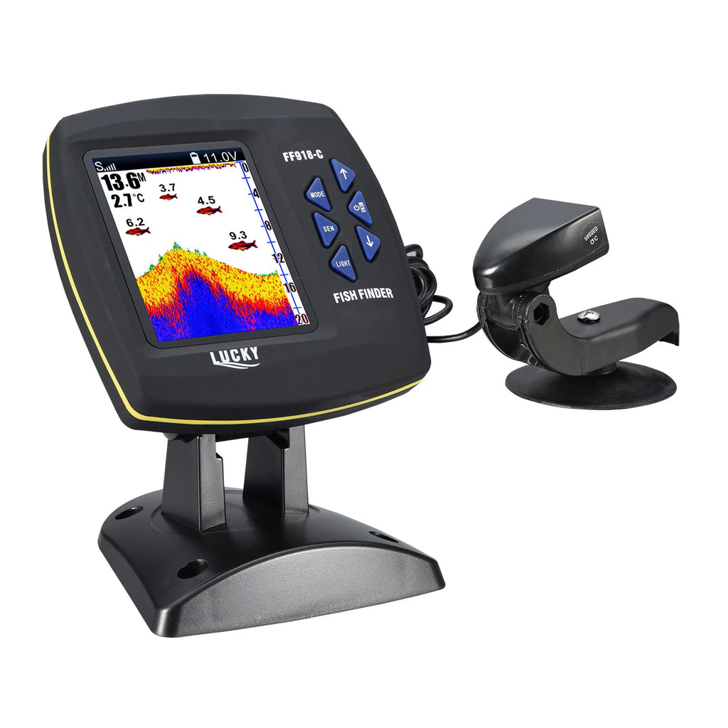 Wired Transducer Fish Finder 45 Degrees Underwater LCD N714392