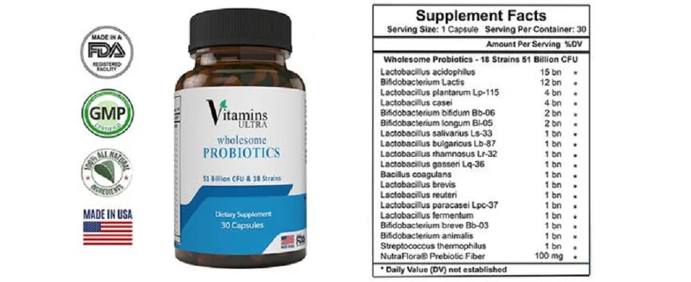 Probiotics 51 Billion CFU 18 Strains J360798