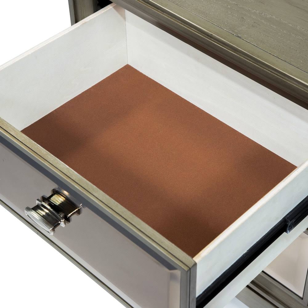 Silver-Tinted Nightstand O3360