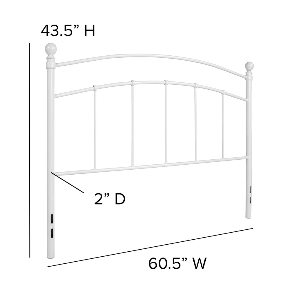 Queen Size White Open Vertical Headboard Y935