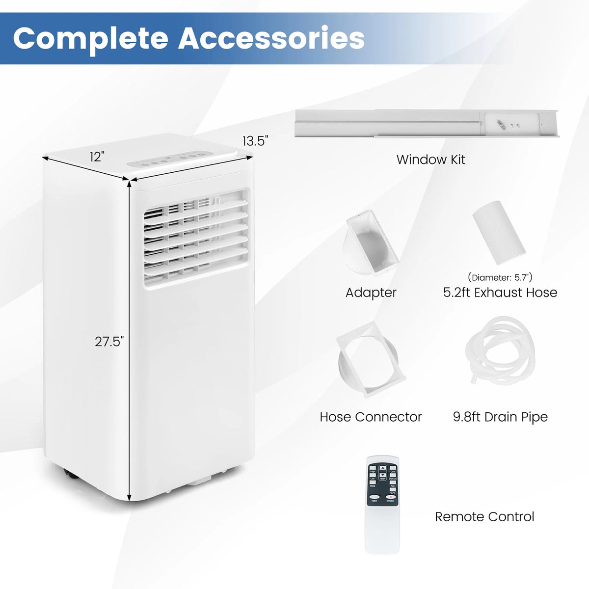 5000 BTU Portable Air Conditioner 3-in-1 T8943