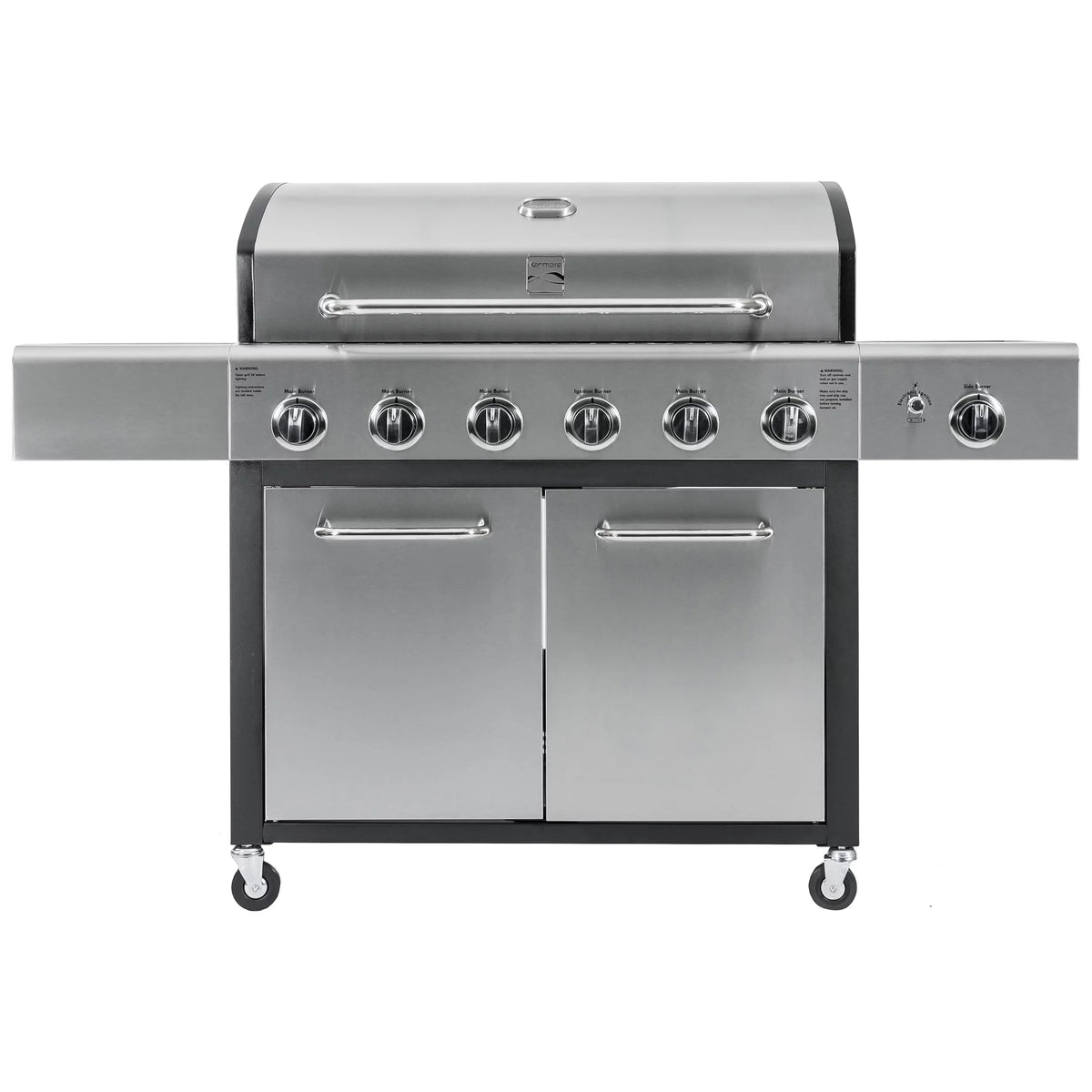 6-Burner Propane Gas Grill with Side Burner F30110