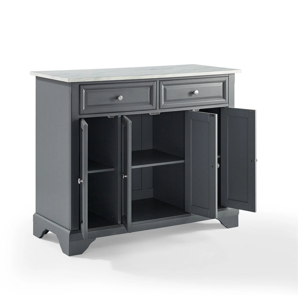 Gray Wood Kitchen Island Q350114