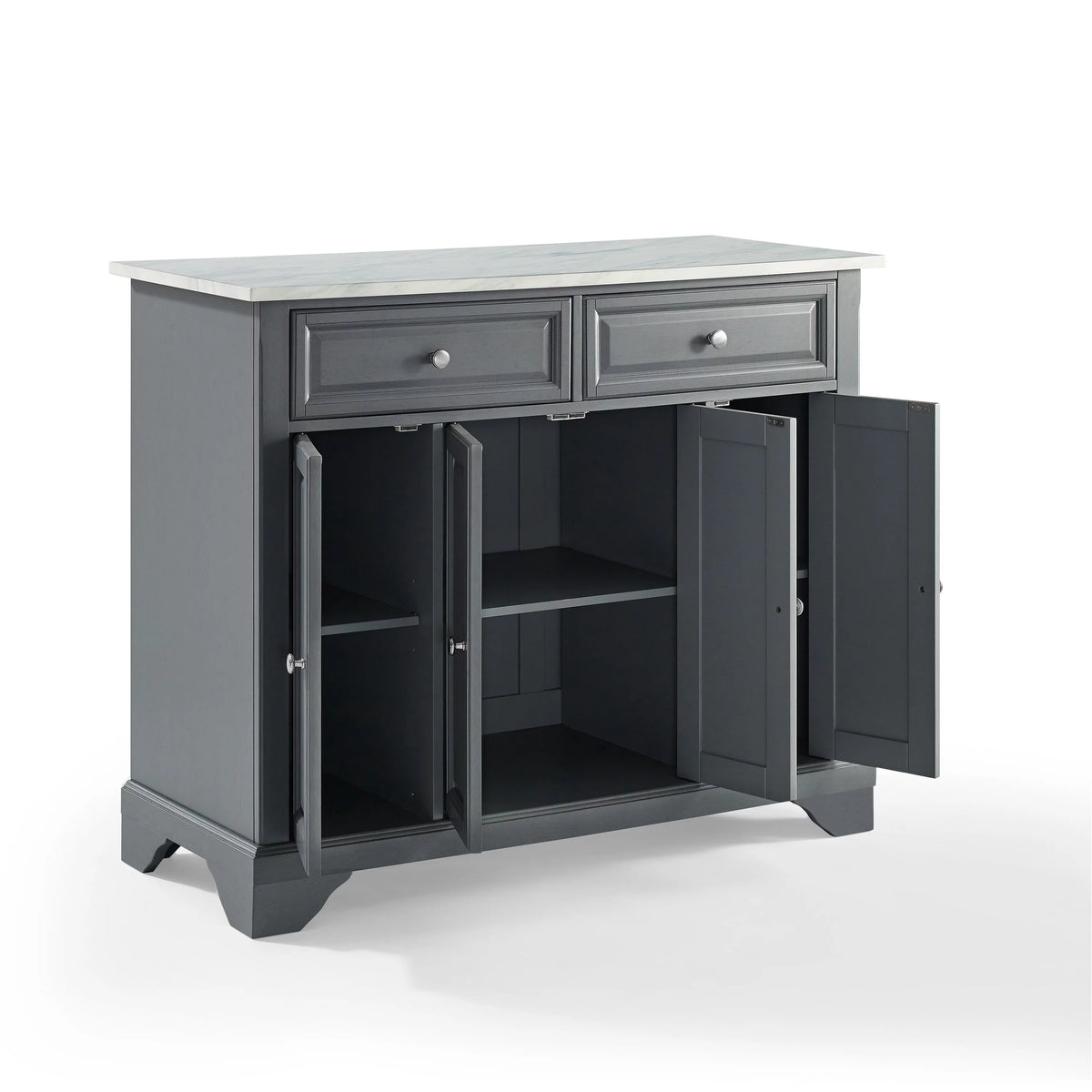 Gray Wood Kitchen Island Q350114