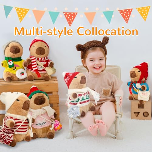 Capybara Plush with 10 Pcs Clothes & Accessories N399