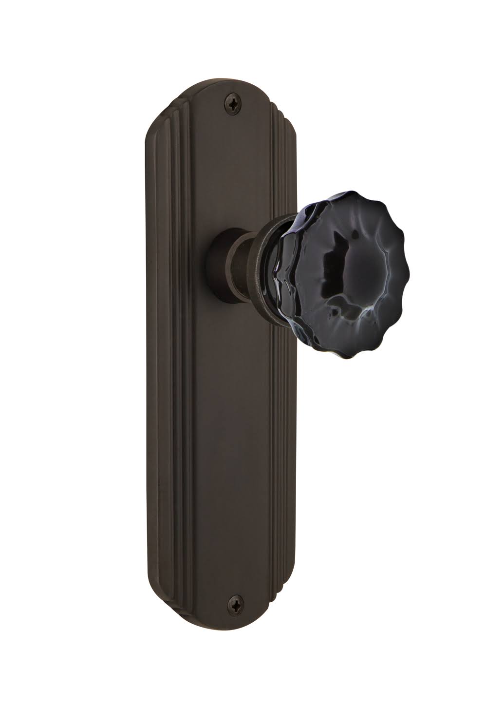 Oil-Rubbed Bronze Crystal Glass Door Knob G3962