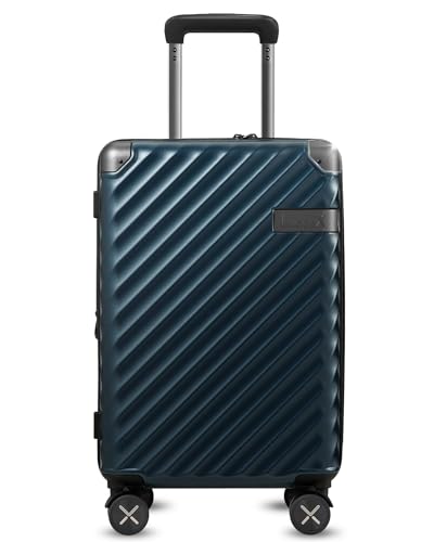 Polycarbonate Expandable Hard Shell Spinner Luggage Charcoal Metallic D2954