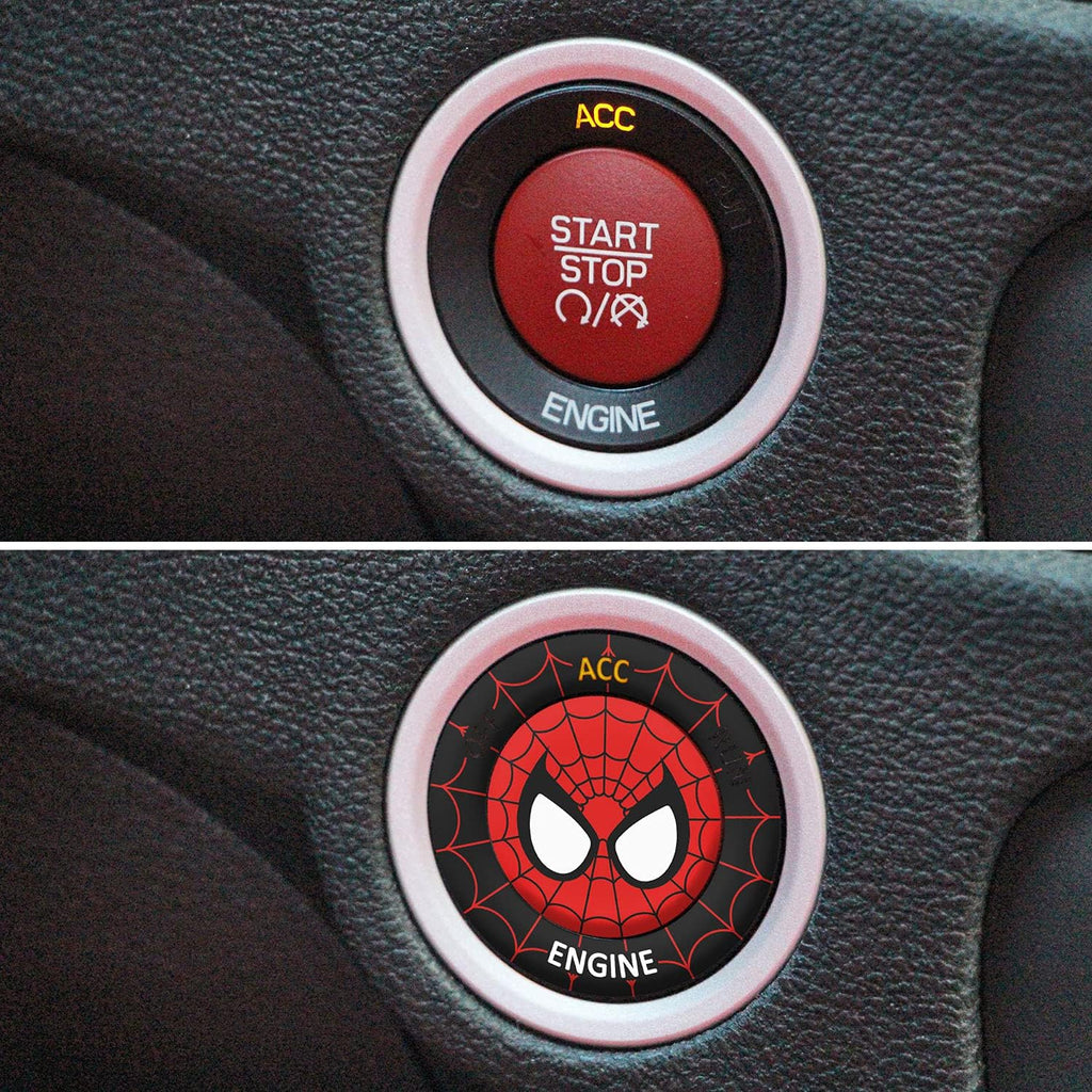 Engine Start Stop Button Overlay Ruby Red Sticker Emblem U5156
