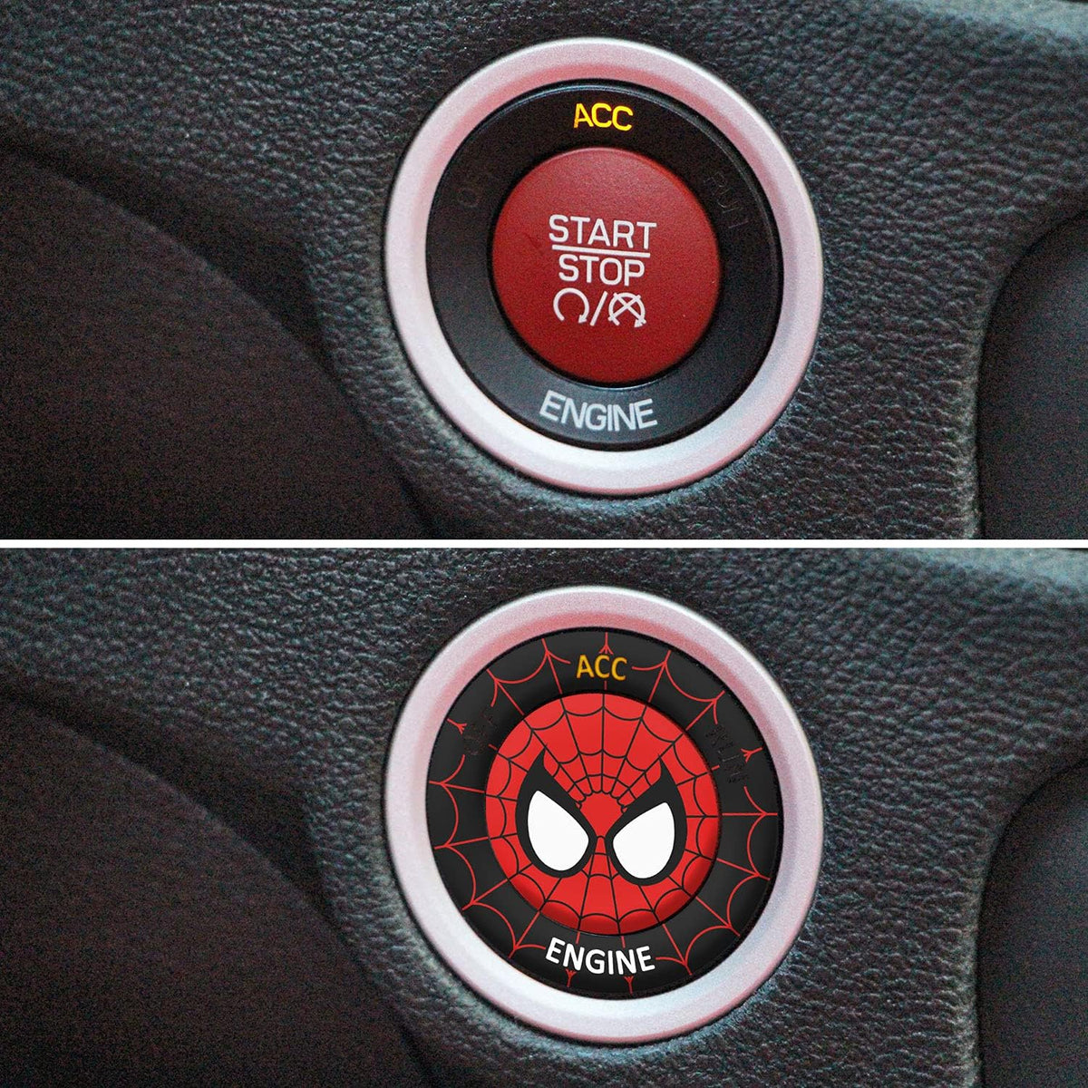 Engine Start Stop Button Overlay Ruby Red Sticker Emblem U5156