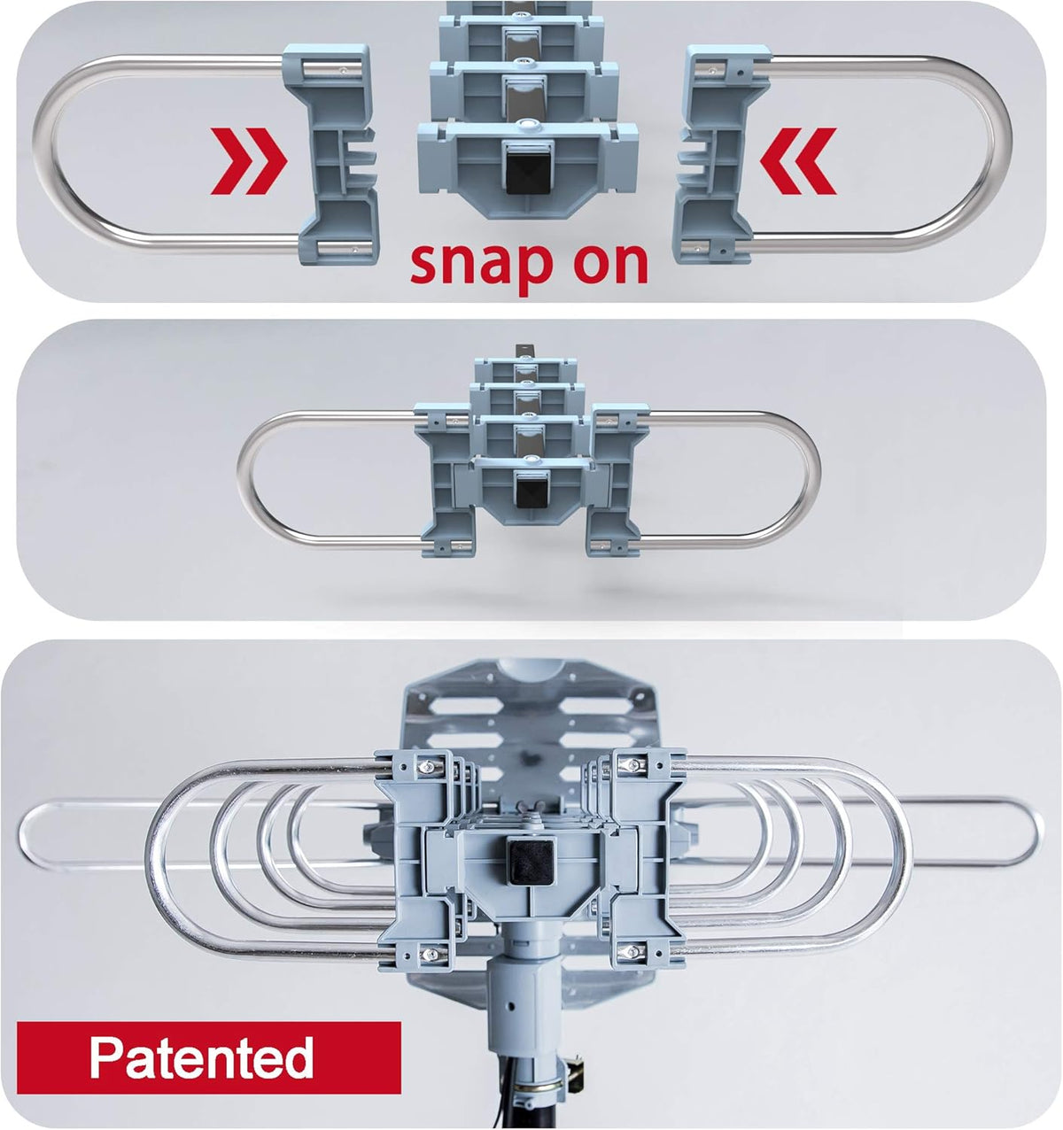 Outdoor TV Antenna with Mounting Pole and 50FT Coax Cable I79217