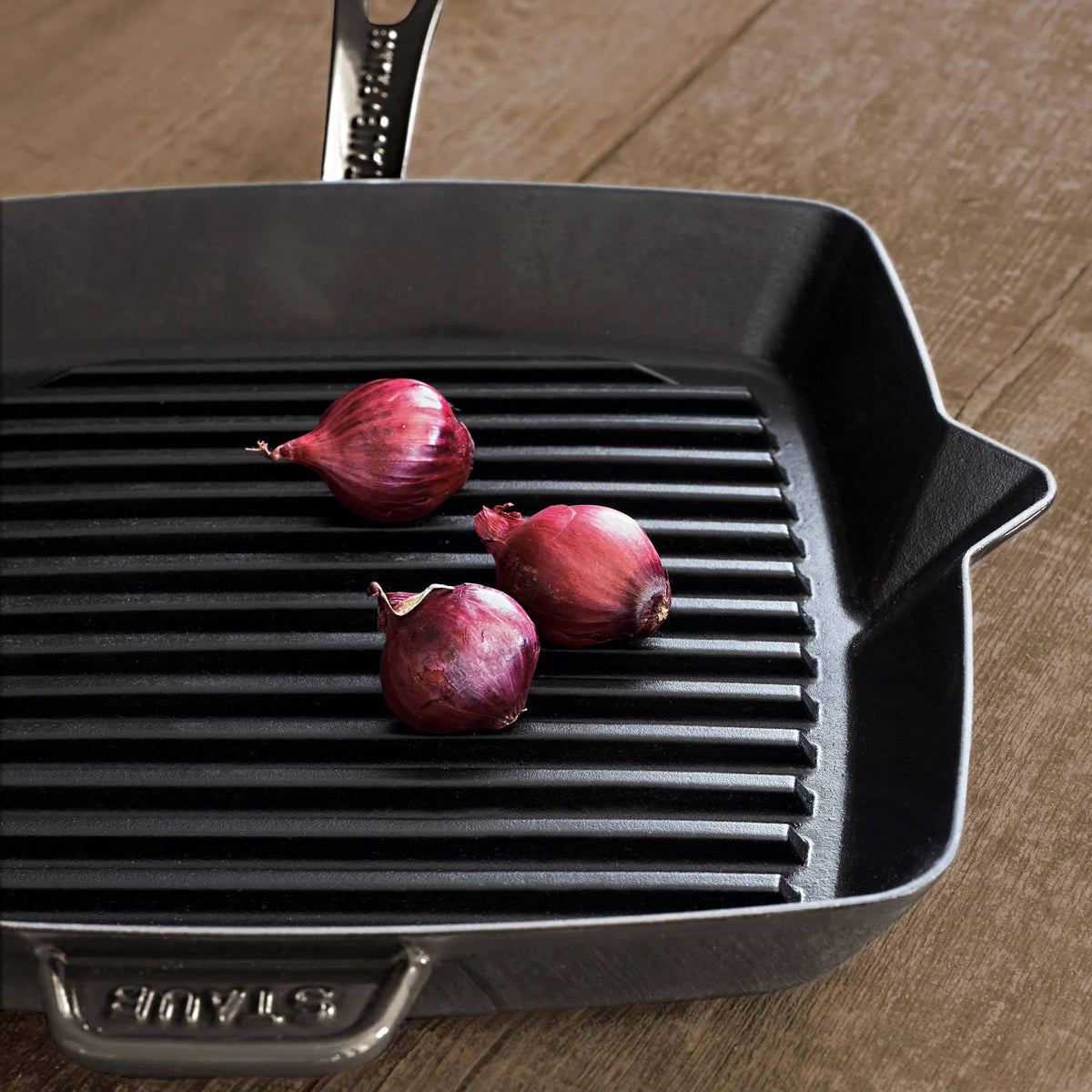 Cast Iron Square Grill Pan, 12-in, Dark Blue W590237