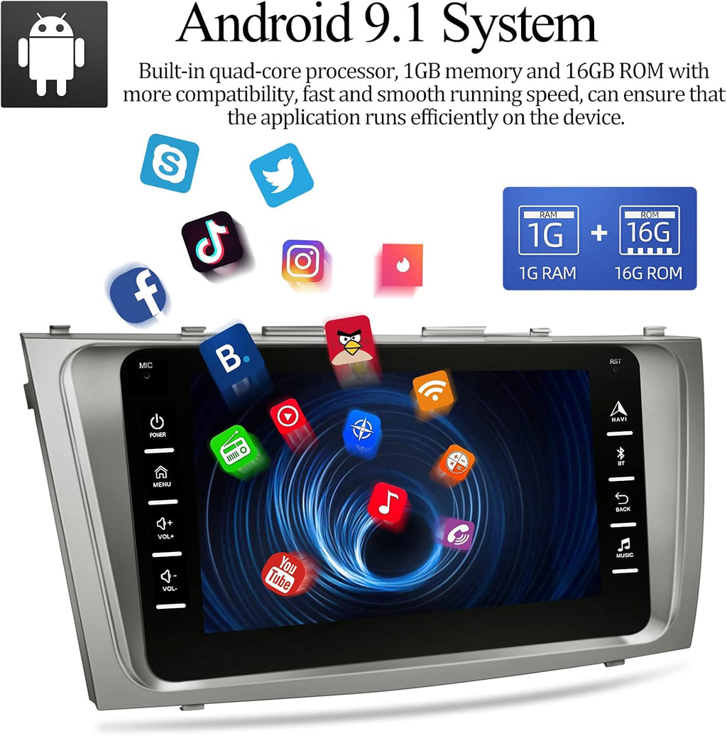 8 Inch Double Din Car Stereo with Backup Camera and Bluetooth D631