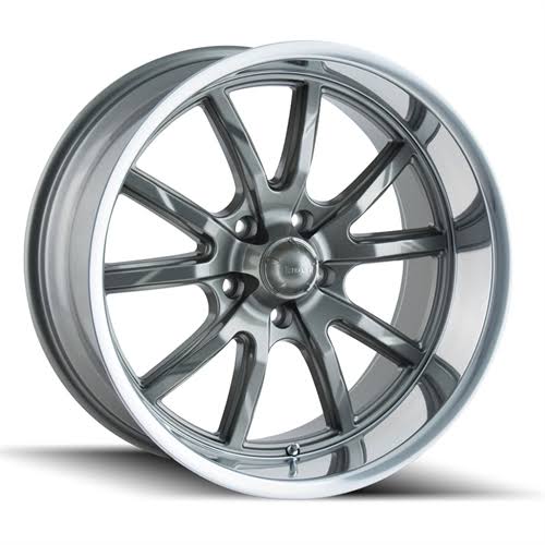 15x22 Grey Wheel with Polished Lip D494523