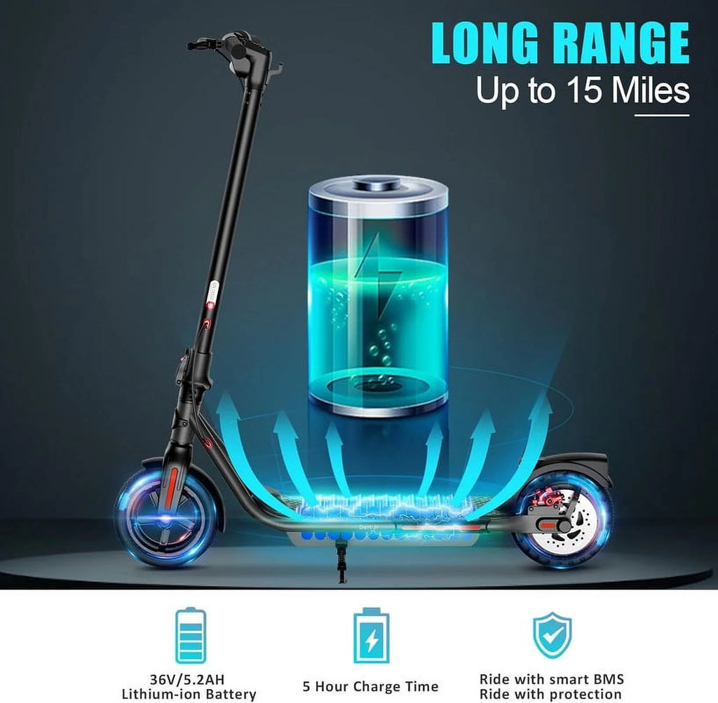 Electric Kick Scooter 300W Motor 8.5 Tires Portable Folding R556