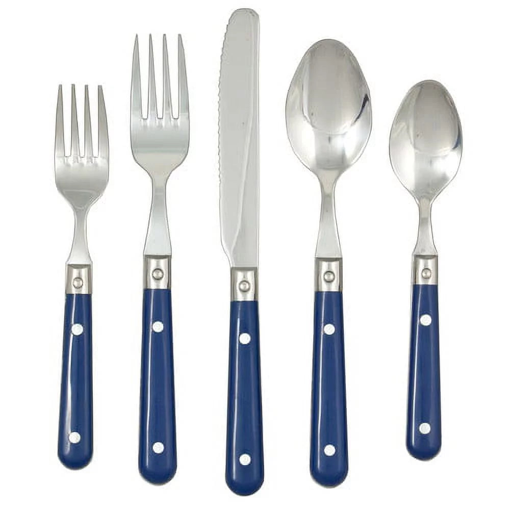 20-Piece Stainless Steel Flatware Set, Black, Service for 4 I1819