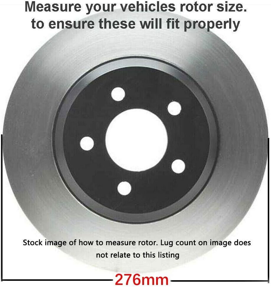 276mm Front Drilled & Slotted Brake Rotors Set with Pads Hardware and Brake Cleaner Fluid for Chevy Cruze Sonic F771933